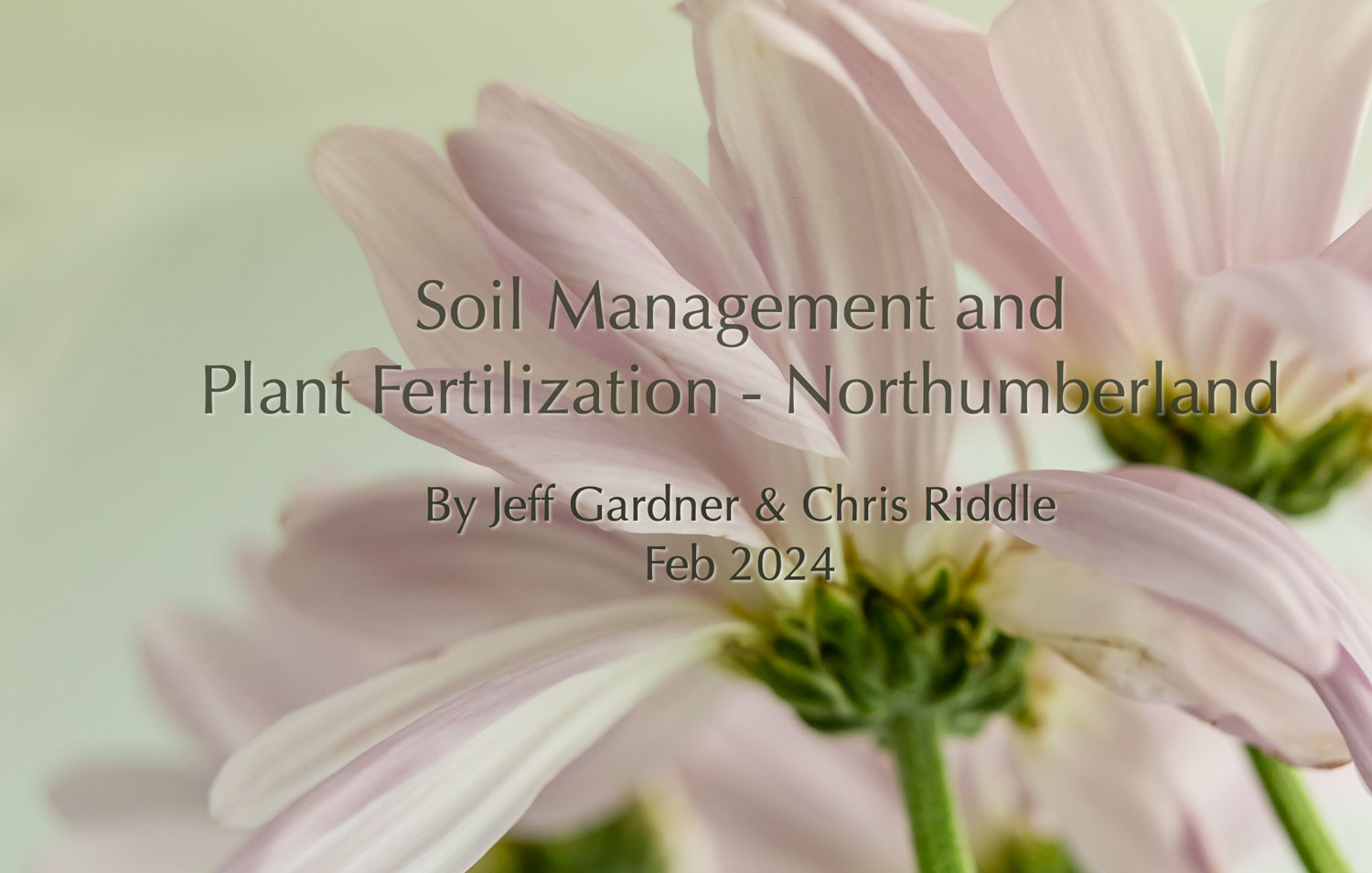 PRESENTATION — Soil & Fertilizer
